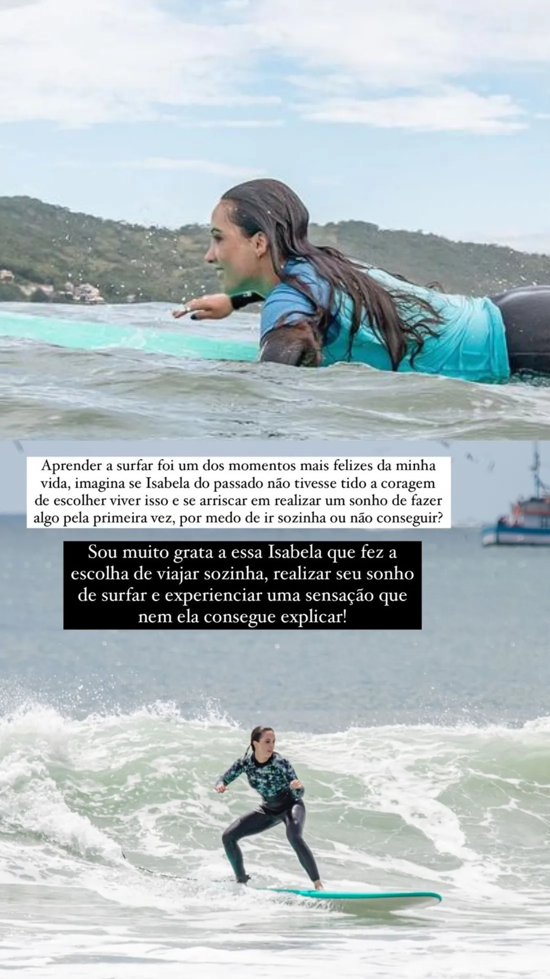 Depoimento da aluna Isabela
