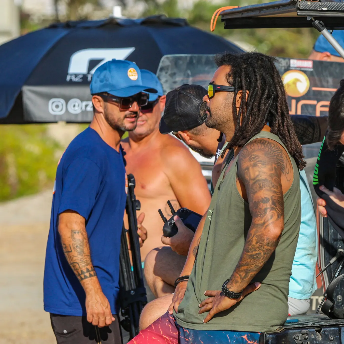 A galera reunida no camp