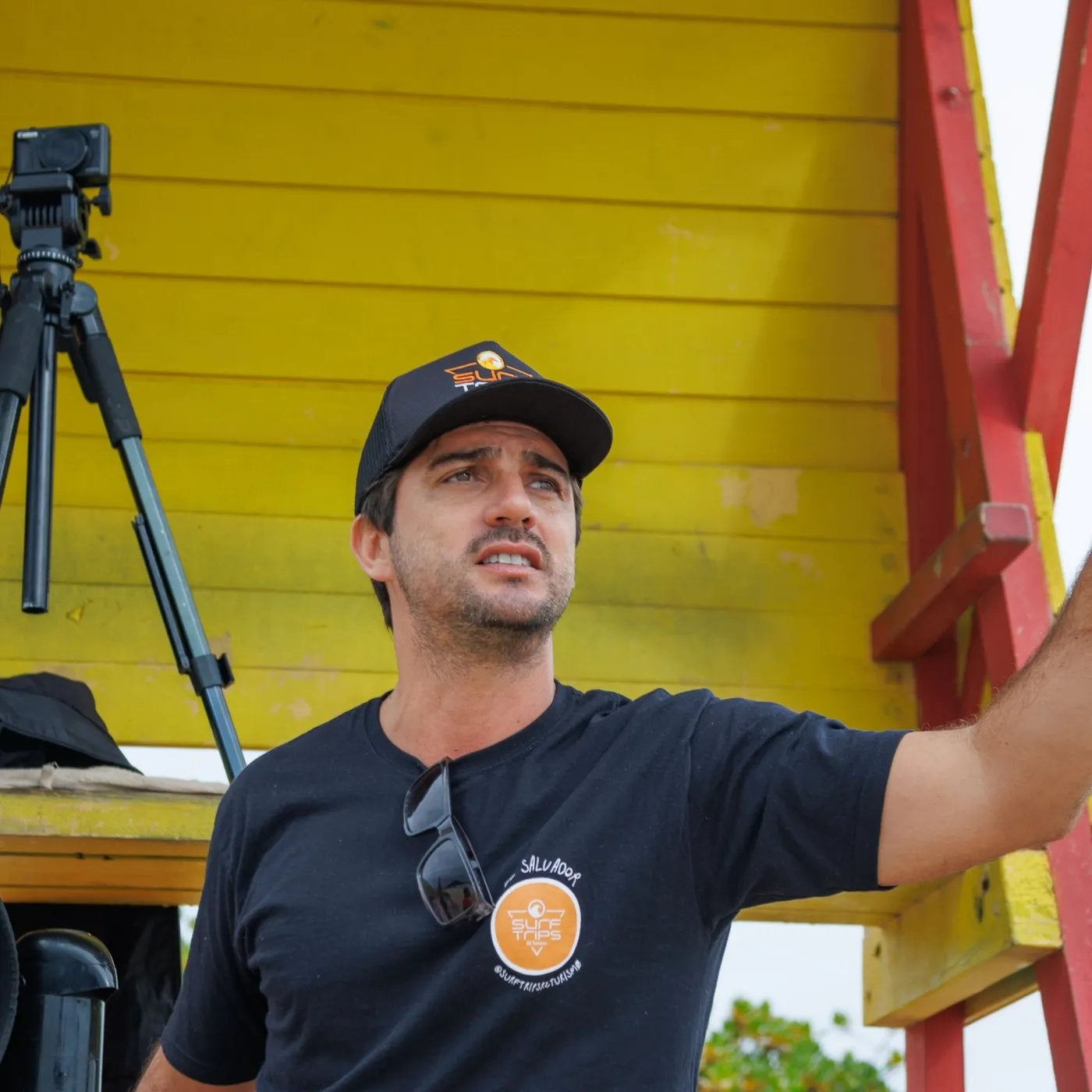 Thales Marx filmando a sessão para a vídeo análise